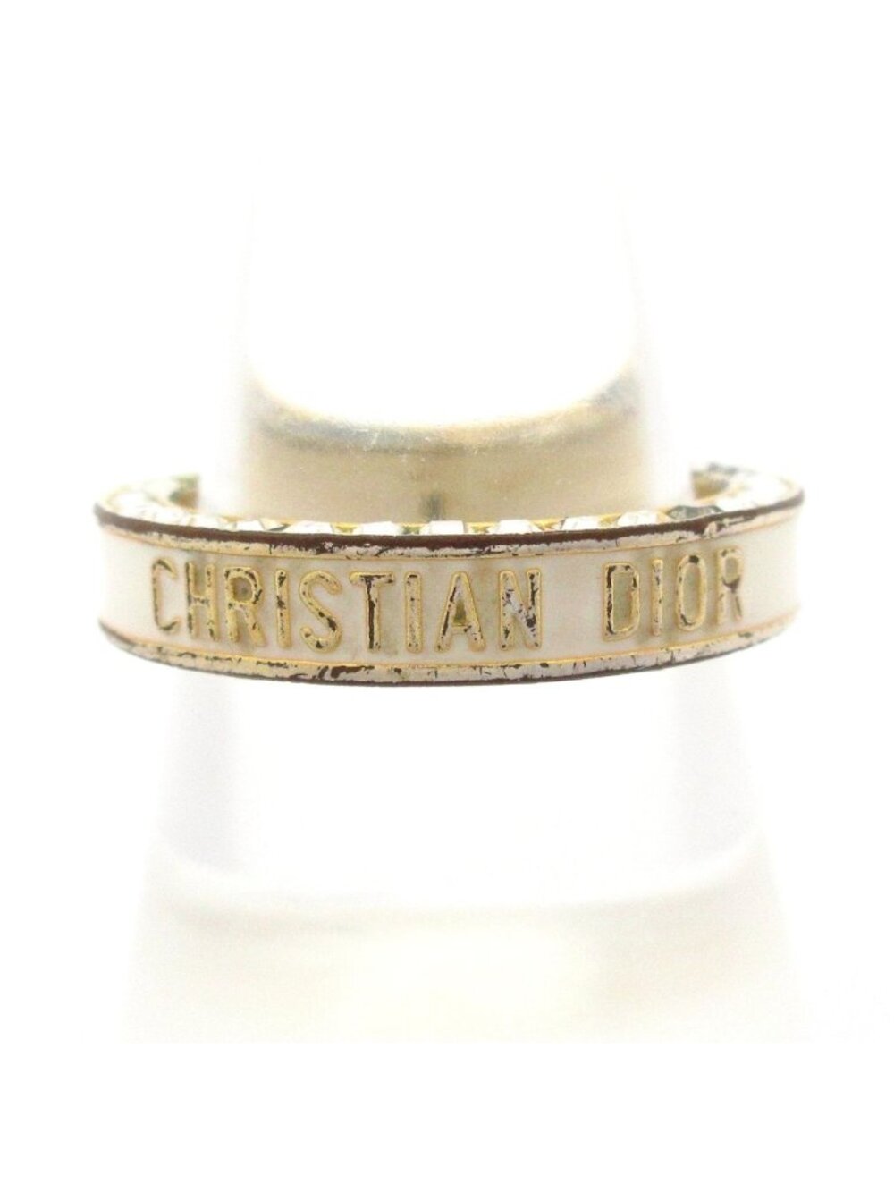 Dior Ring L Gold White Clear